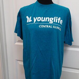Younglife T shirt Greenish Color Size Large